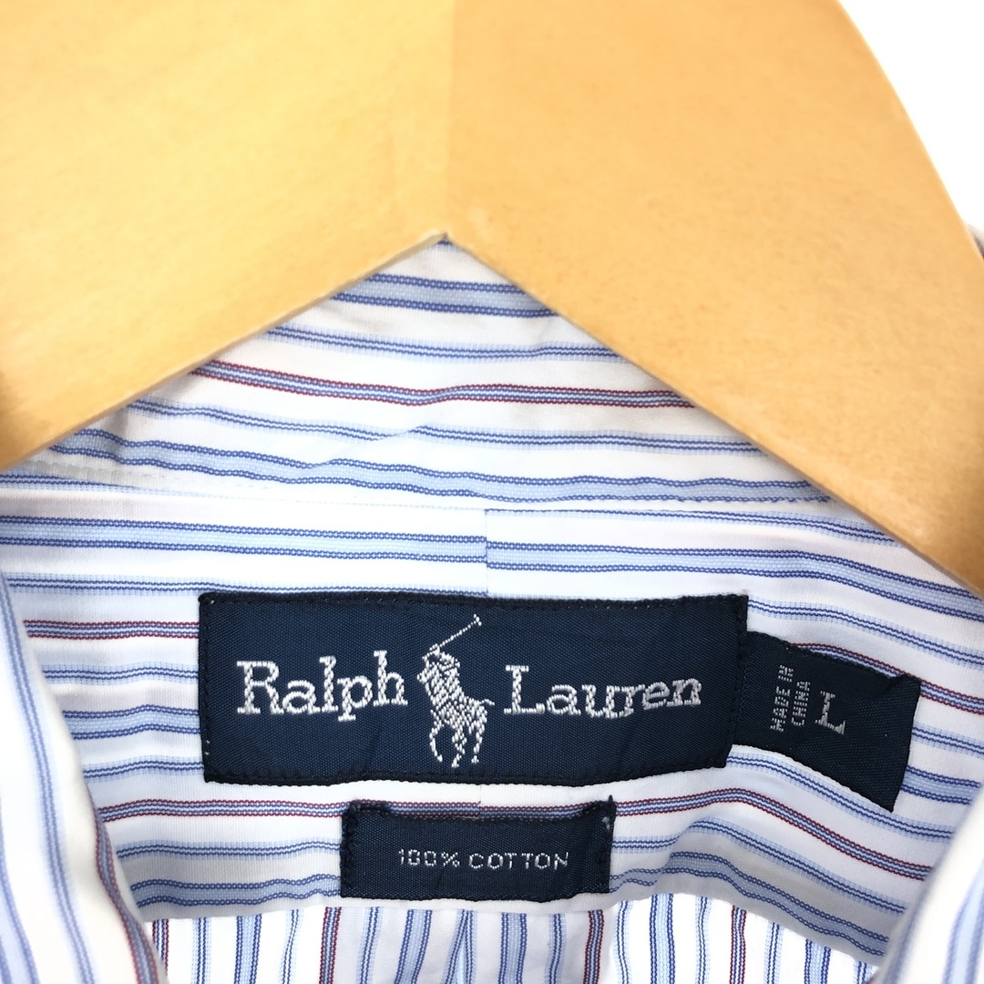 Ralph Lauren(ラルフローレン)の古着 ラルフローレン Ralph Lauren 長袖 ボタンダウンストライプシャツ メンズL /eaa435697 メンズのトップス(シャツ)の商品写真