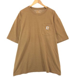 カーハート(carhartt)の古着 カーハート Carhartt ORIGINAL FIT 半袖 ワンポイントロゴポケットTシャツ メンズXXL /eaa313952(Tシャツ/カットソー(半袖/袖なし))