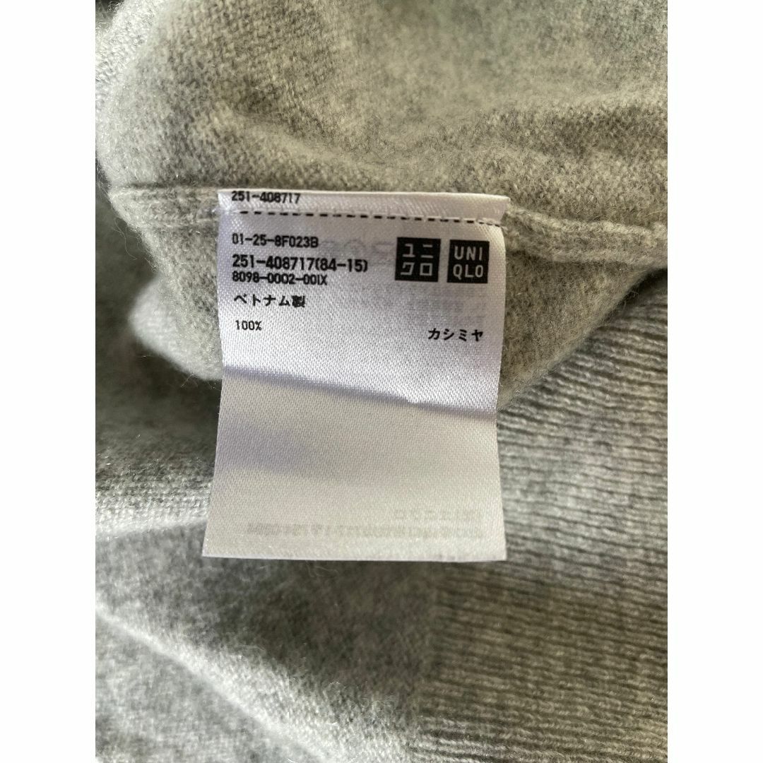 UNIQLO(ユニクロ)のJ440★ユニクロ カシミヤ100%セーター グレー系 レディース L Vネック レディースのトップス(ニット/セーター)の商品写真