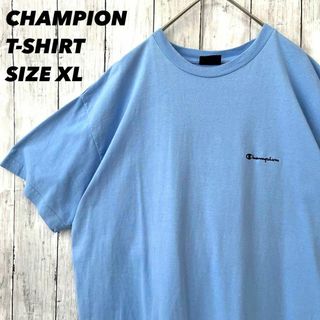 チャンピオン(Champion)のアメリカ古着　チャンピオン　ワンポイント刺繍ロゴTシャツ　 XLユニセックス男女(Tシャツ/カットソー(半袖/袖なし))