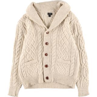 ジェイクルー(J.Crew)の古着 ジェイクルー J.Crew ケーブル編み ナイロン×ウールニットカーディガン メンズM /eaa333877(カーディガン)