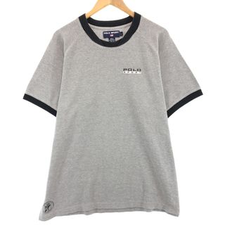 ラルフローレン(Ralph Lauren)の古着 90年代 ラルフローレン Ralph Lauren POLO SPORT ポロスポーツ 半袖 ワンポイントロゴTシャツ リンガーTシャツ メンズL ヴィンテージ /eaa432714(Tシャツ/カットソー(半袖/袖なし))