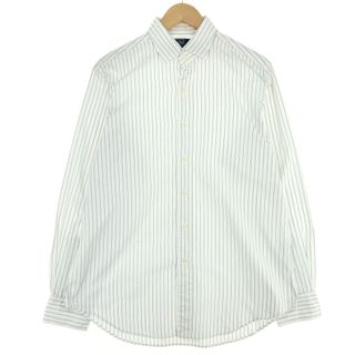 ラルフローレン(Ralph Lauren)の古着 ラルフローレン Ralph Lauren POLO by Ralph Lauren 長袖 ストライプシャツ メンズL /eaa435677(シャツ)