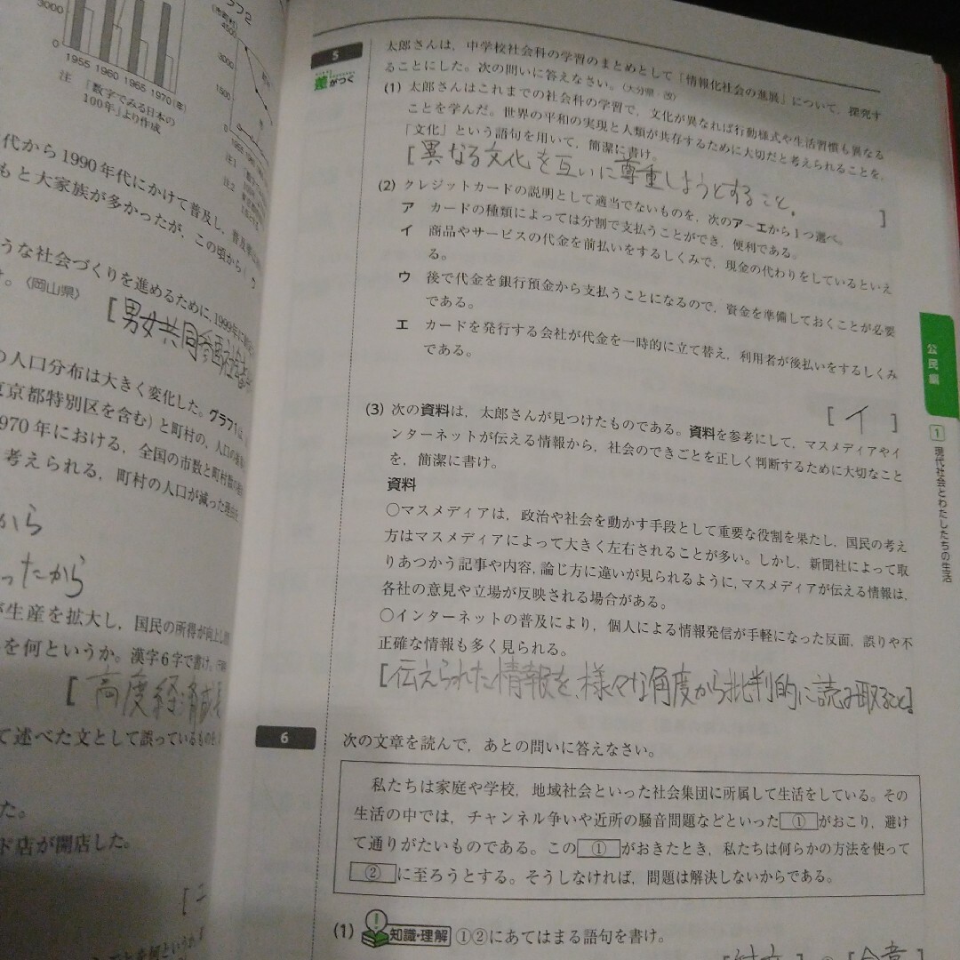 旺文社(オウブンシャ)の旺文社　中学総合的研究問題集 社会 エンタメ/ホビーの本(語学/参考書)の商品写真