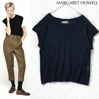 MARGARET HOWELL リネン フレンチスリーブ サマーニット