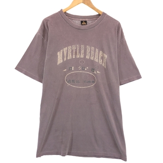 古着 H.L.MILLER プリントTシャツ USA製 メンズL /eaa432601(Tシャツ/カットソー(半袖/袖なし))