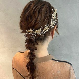 結婚式 コーム ヘアアクセサリー　お呼ばれ　髪飾り　ヘッドドレス　ウェディング