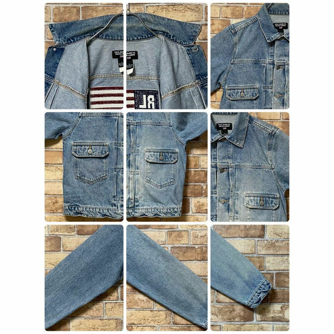 ポロジーンズカンパニー　Ｇジャン　デニムジャケット　ビッグロゴ　革パッチ　S メンズのジャケット/アウター(Gジャン/デニムジャケット)の商品写真