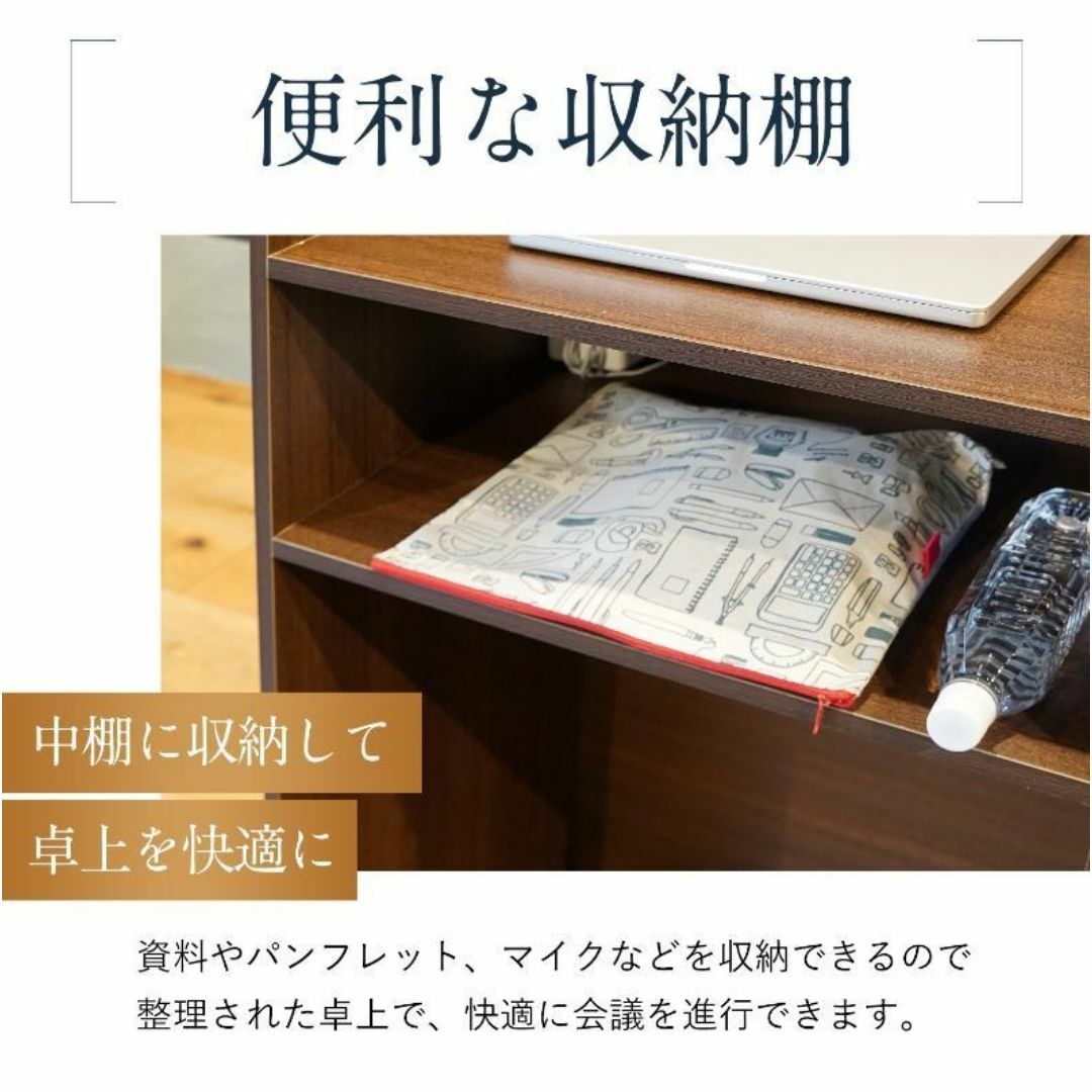 演説台 スモールサイズ 幅590×奥行390×高さ1044mm ダークブラウン インテリア/住まい/日用品のインテリア小物(その他)の商品写真