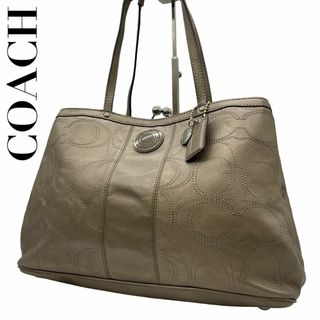 コーチ(COACH)のCOACH　コーチ　S70　肩掛け　F19413　レザー　トートバッグ　グレー(トートバッグ)