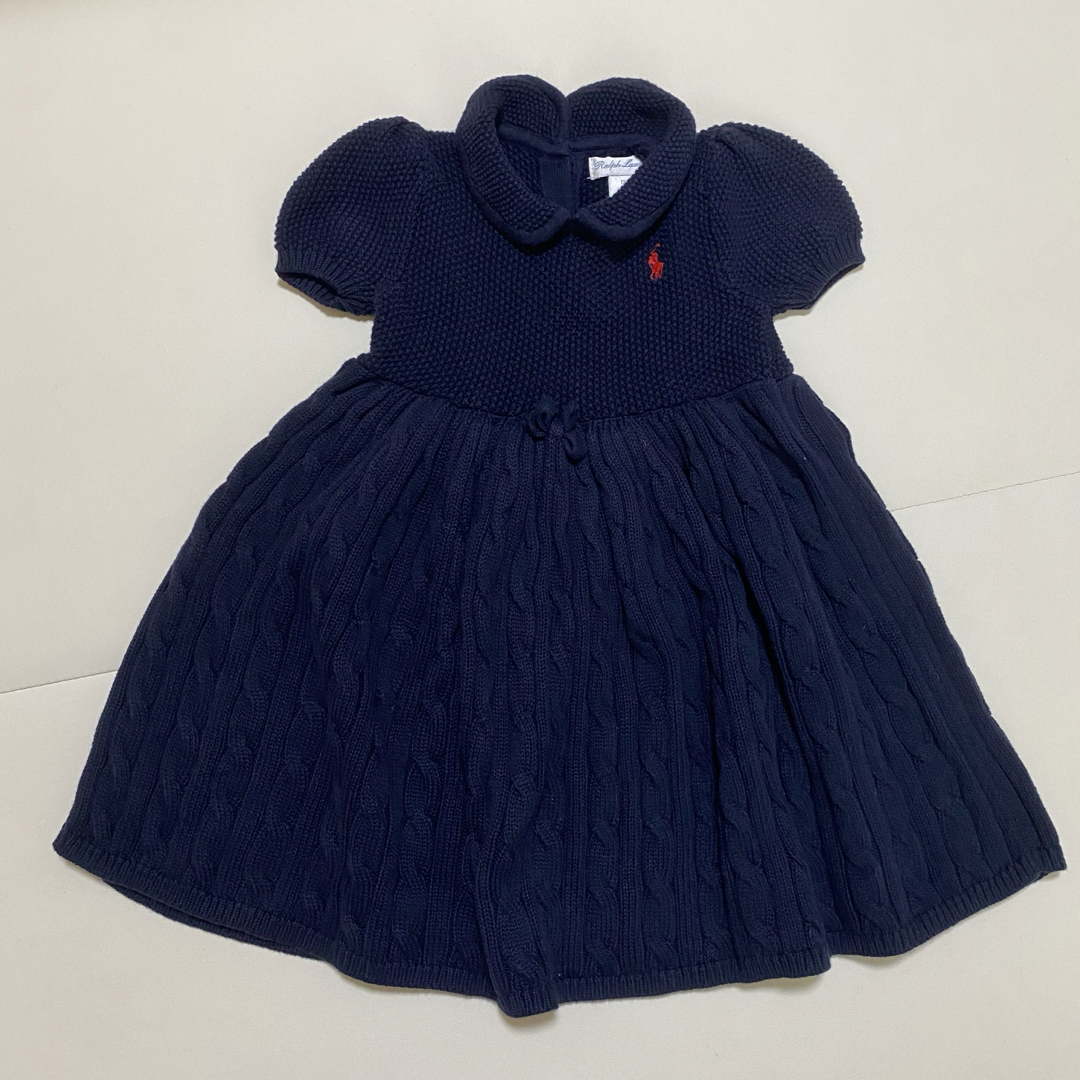 Ralph Lauren(ラルフローレン)のPOLO RALPH LAUREN baby コットンニットワンピース キッズ/ベビー/マタニティのベビー服(~85cm)(ワンピース)の商品写真