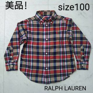 ラルフローレン(Ralph Lauren)の美品！　ラルフローレン　☆　長袖　シャツ　100(ブラウス)