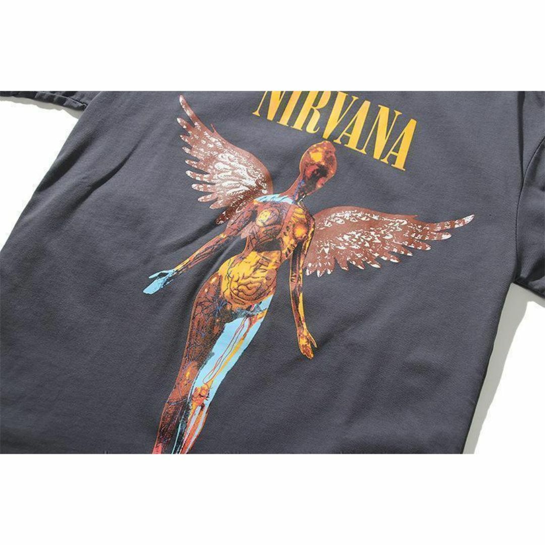 Tシャツ ◆Nirvana ニルヴァーナ◆ プリントバンド ロック系 グレー レディースのトップス(Tシャツ(半袖/袖なし))の商品写真