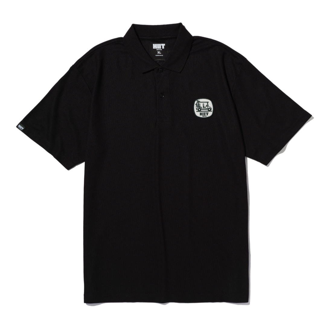 BEAMSGOLF(ビームスゴルフ)のCLUBHAUS×HIIT Polo Black XL スポーツ/アウトドアのゴルフ(ウエア)の商品写真