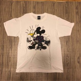 ディズニー(Disney)の【美品】【即完品】B'z ディズニー TシャツA(白) Mサイズ SCENES(Tシャツ/カットソー(半袖/袖なし))