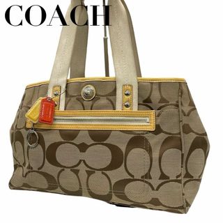 コーチ(COACH)のCOACH　コーチ　S70　肩掛け　F14878　トートバッグ　シグネチャー　茶(トートバッグ)