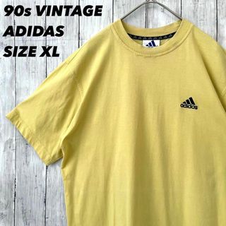 adidas - 90sヴィンテージ古着　ADIDASアディダス　ワンポイント刺繍ロゴTシャツXL