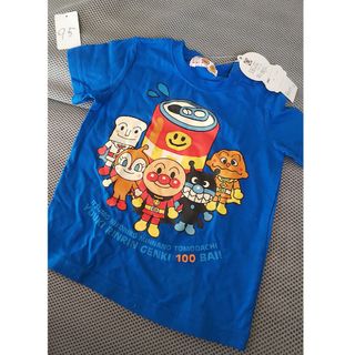 アンパンマン - アンパンマンバイキンマン新品未使用タグ付き缶ジュースＴシャツ青ドキンちゃん