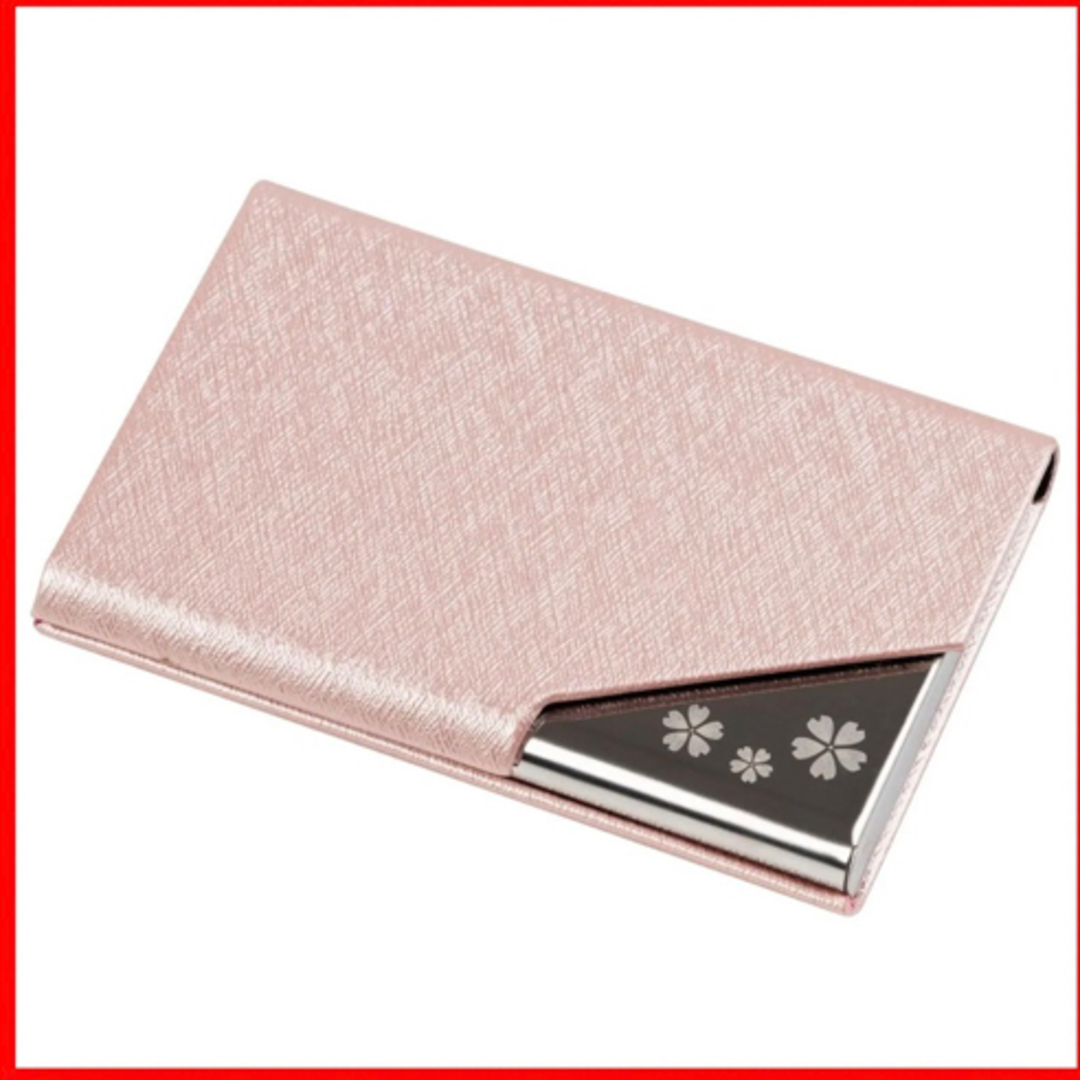 Fukuhana名刺入れ レディース 名刺が折れない 専用の化粧箱付き ピンク色 レディースのファッション小物(名刺入れ/定期入れ)の商品写真