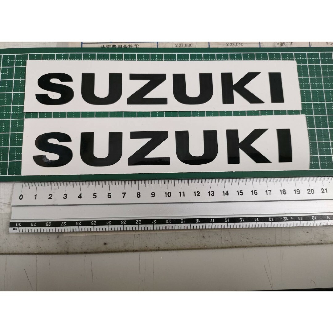 スズキ SUZUKI ステッカー 2枚セット 180mm×25mm 自動車/バイクのバイク(ステッカー)の商品写真