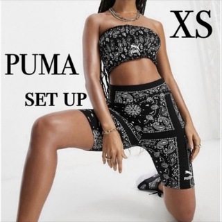 PUMA - 【タグ付き新品 S〜M】PUMA ペイズリー柄トップス＋ハーフレギンス