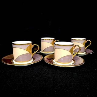 ノリタケ(Noritake)の□美品 ◆ ノリタケ　飛鳥野　デミタス　カップ&ソーサー　4客　②(グラス/カップ)