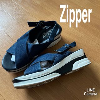 ボンジッパー(VONZIPPER)のZipper 厚底デニムサンダル　L(サンダル)