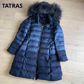 タトラス(TATRAS)のタトラス　20AW　ウール　ナイロン切り替え　ダウンコート　ファー　ロング　０２(ダウンジャケット)