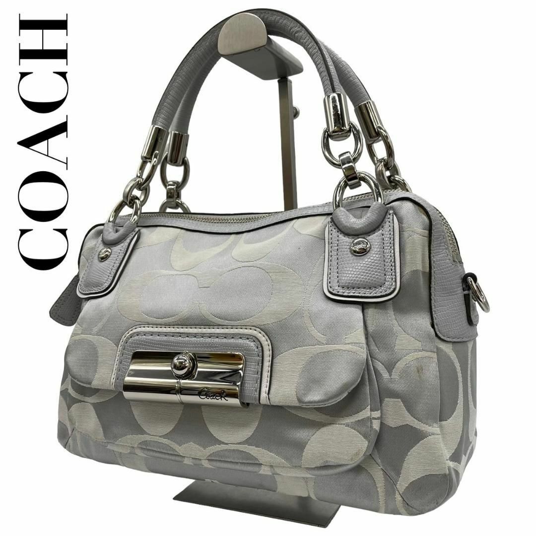 COACH(コーチ)のCOACH　コーチ　S70　ハンドバッグ　サテン　キャンバス　16872　レザー レディースのバッグ(ハンドバッグ)の商品写真