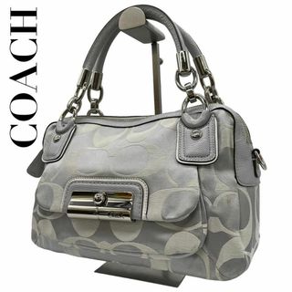 コーチ(COACH)のCOACH　コーチ　S70　ハンドバッグ　サテン　キャンバス　16872　レザー(ハンドバッグ)