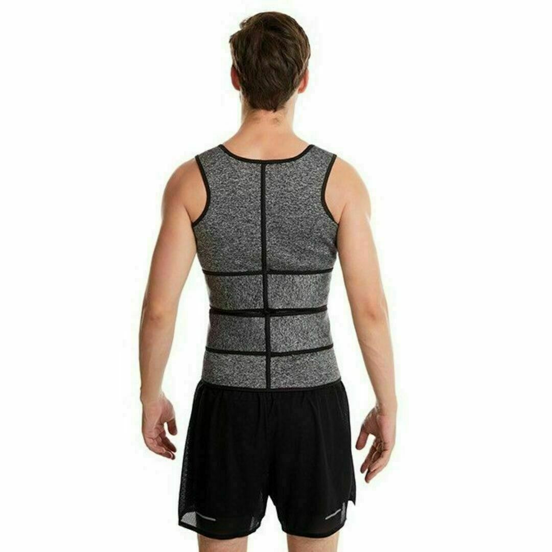 ●新品●ダイエットベルト サウナスーツ コルセット XL＜グレー＞男性 灰色 スポーツ/アウトドアのトレーニング/エクササイズ(トレーニング用品)の商品写真