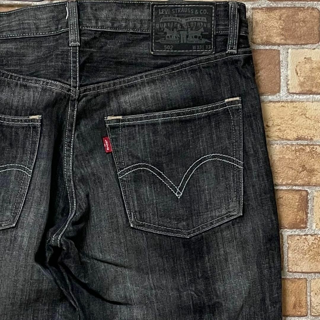 Levi's(リーバイス)のリーバイス　502　ブラックデニム　ジーンズ　ジーパン　ジッパーフライ33/33 メンズのパンツ(デニム/ジーンズ)の商品写真