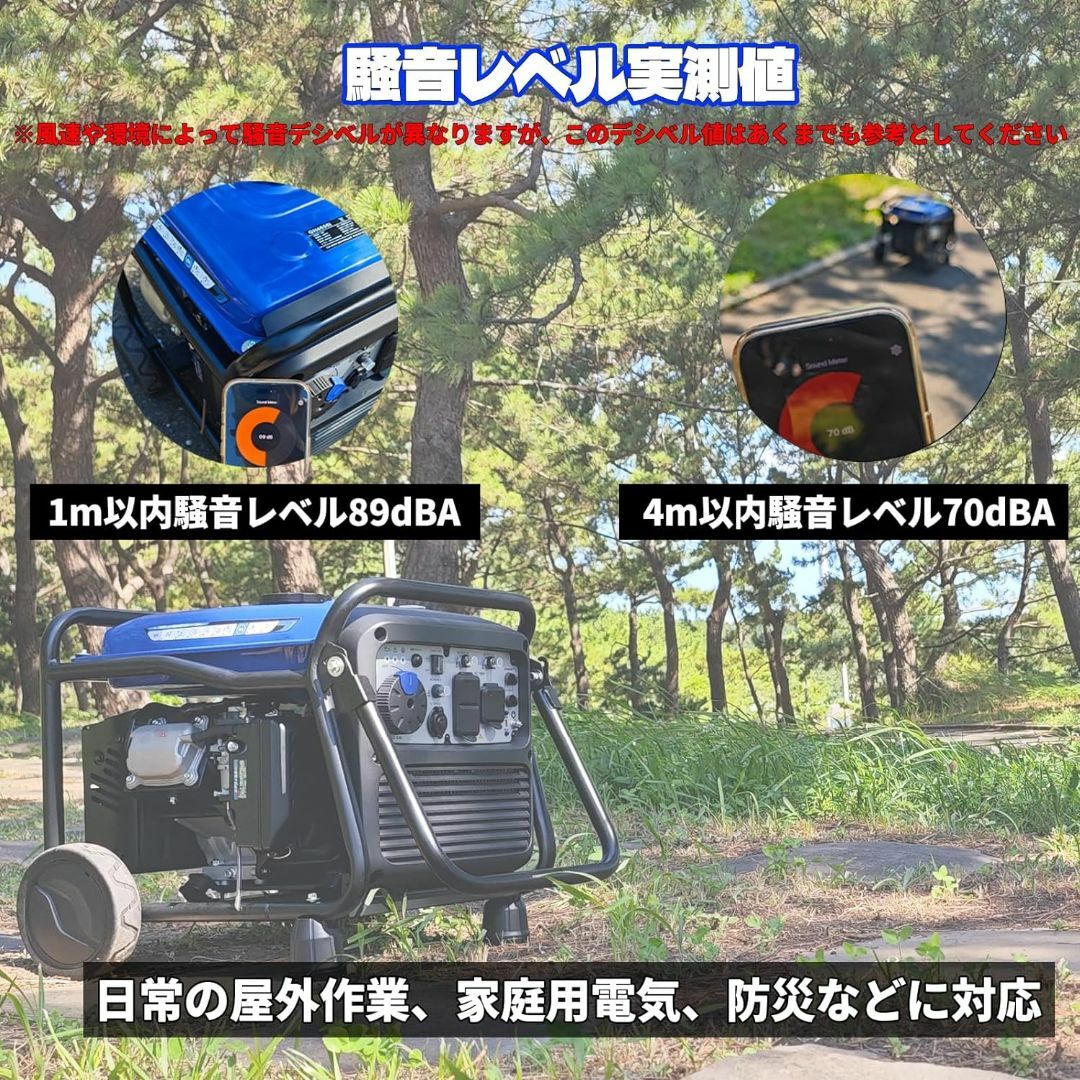 新品 Gaidohインバーター発電機 最大出力4.6kVA 高性能 インテリア/住まい/日用品の日用品/生活雑貨/旅行(防災関連グッズ)の商品写真