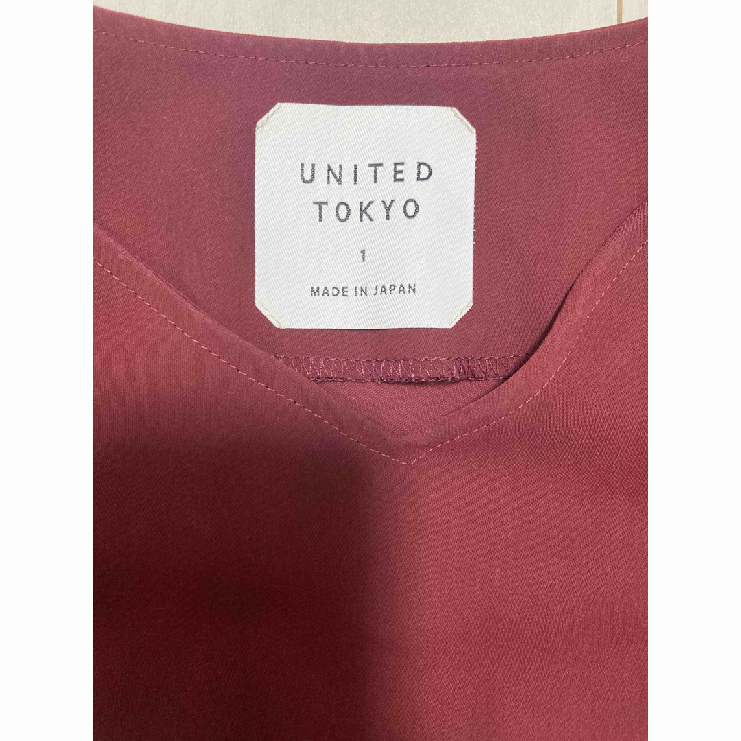 UNITED TOKYO(ユナイテッドトウキョウ)のボルドー　半袖ブラウス レディースのトップス(シャツ/ブラウス(半袖/袖なし))の商品写真