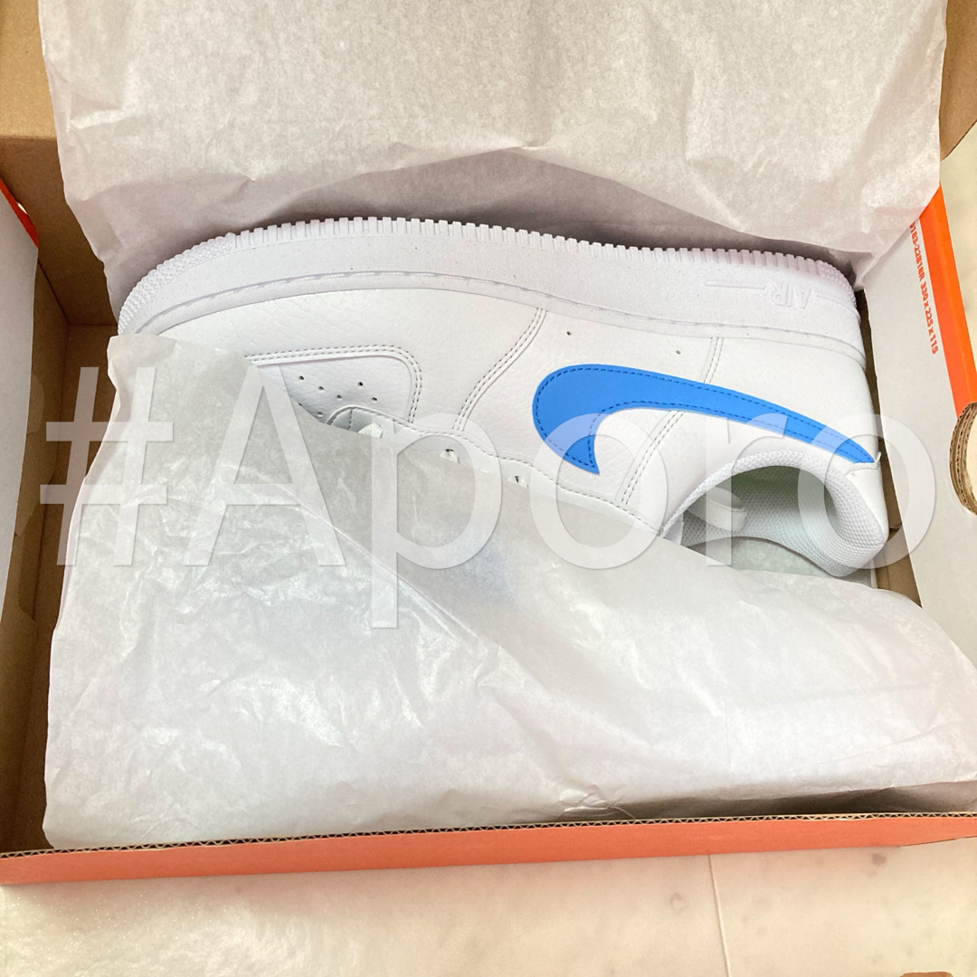 NIKE(ナイキ)のNIKE ナイキ AIR FORCE 1 エアフォース1 ホワイト 水色23.5 レディースの靴/シューズ(スニーカー)の商品写真