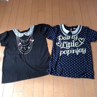 ライトオン(Right-on)の半袖150女の子★黒と紺(EDWIN，Right-on購入)(Tシャツ/カットソー)