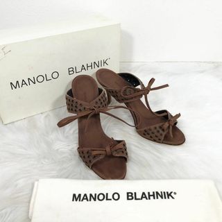 MANOLO BLAHNIK - Manolo Blahnik マノロ・ブラニク レザー サンダル ブラウン