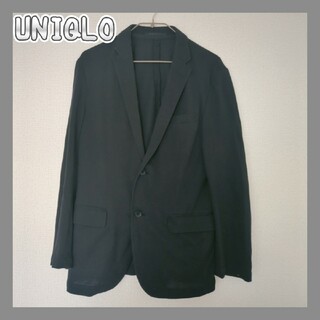 ユニクロ(UNIQLO)の②UNIQLO　テーラードジャケット　黒(テーラードジャケット)