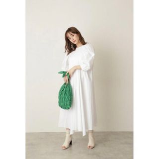 ジルスチュアート(JILLSTUART)の美品　JILLSTUART  アンドリューワンピース バルーン リボン(ロングワンピース/マキシワンピース)