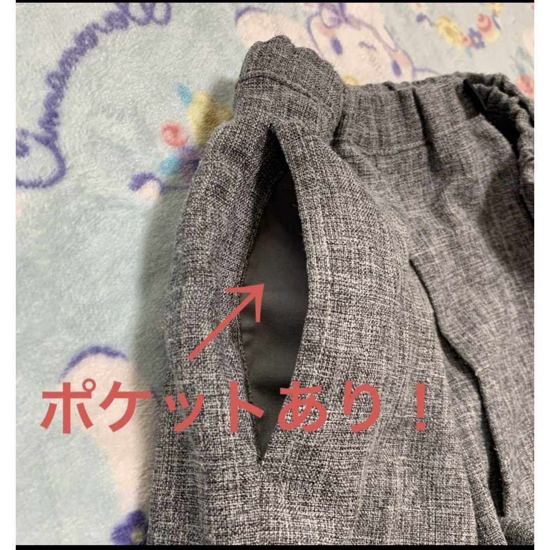 anyFAM(エニィファム)のanyFAM インナーパンツ付きスカート  花柄　リボン　グレー　150 キッズ/ベビー/マタニティのキッズ服女の子用(90cm~)(スカート)の商品写真