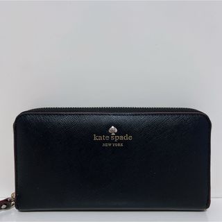 ケイトスペードニューヨーク(kate spade new york)の超美品☆送料無料☆katespadeケイトスペードレザーラウンドファスナー財布☆(財布)