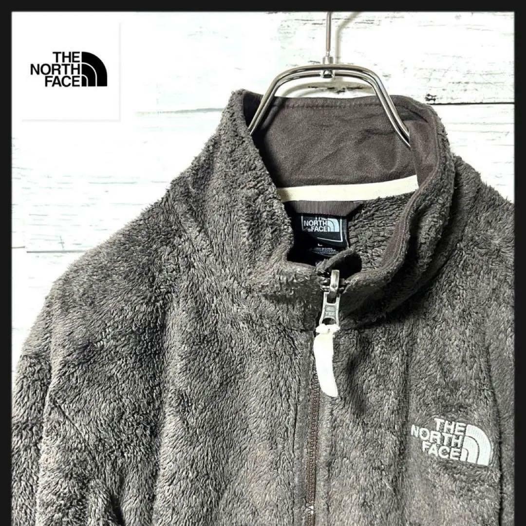 色彩◯ノースフェイス　茶色　フリースジャケット　レディース　Lサイズ　A57 レディースのジャケット/アウター(ナイロンジャケット)の商品写真