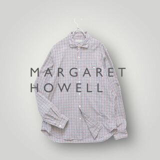 マーガレットハウエル(MARGARET HOWELL)の[美品] マーガレットハウエル 長袖シャツ チェック L(シャツ)
