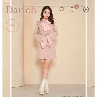 darich シフォンドッキングボウタイニットワンピース