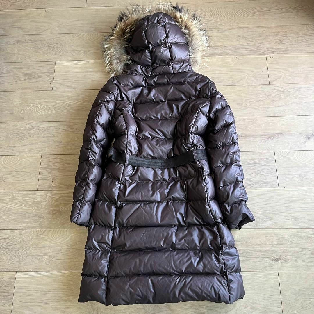 MONCLER(モンクレール)のモンクレール　ナンテスファー　ベルト付き　ロング丈　ダウンコート　１サイズ レディースのジャケット/アウター(ダウンジャケット)の商品写真