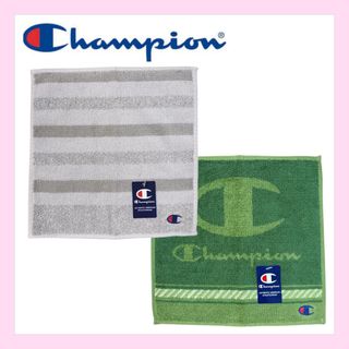 Champion - 新品　チャンピオン　タオルハンカチ2枚セット　グレー&グリーン　メンズ　ブランド