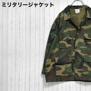 ミリタリージャケット　シャツ　迷彩　カモフラ　マルチポケット　軍モノ(Tシャツ/カットソー(半袖/袖なし))