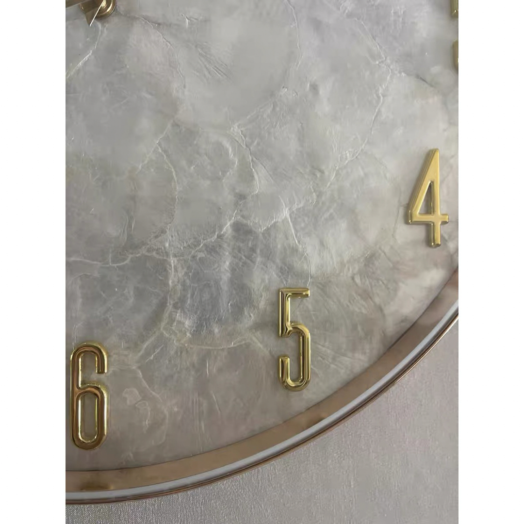 高級壁掛け時計 かけ時計 北欧 インテリア ガラス掛け時計　貝入れ　部屋飾り インテリア/住まい/日用品のインテリア小物(掛時計/柱時計)の商品写真