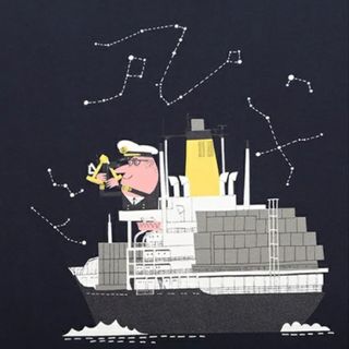 グラニフ(Design Tshirts Store graniph)の柳原良平◆貨物船◆Tシャツ◆グラニフ ◆Mサイズ(Tシャツ/カットソー(半袖/袖なし))