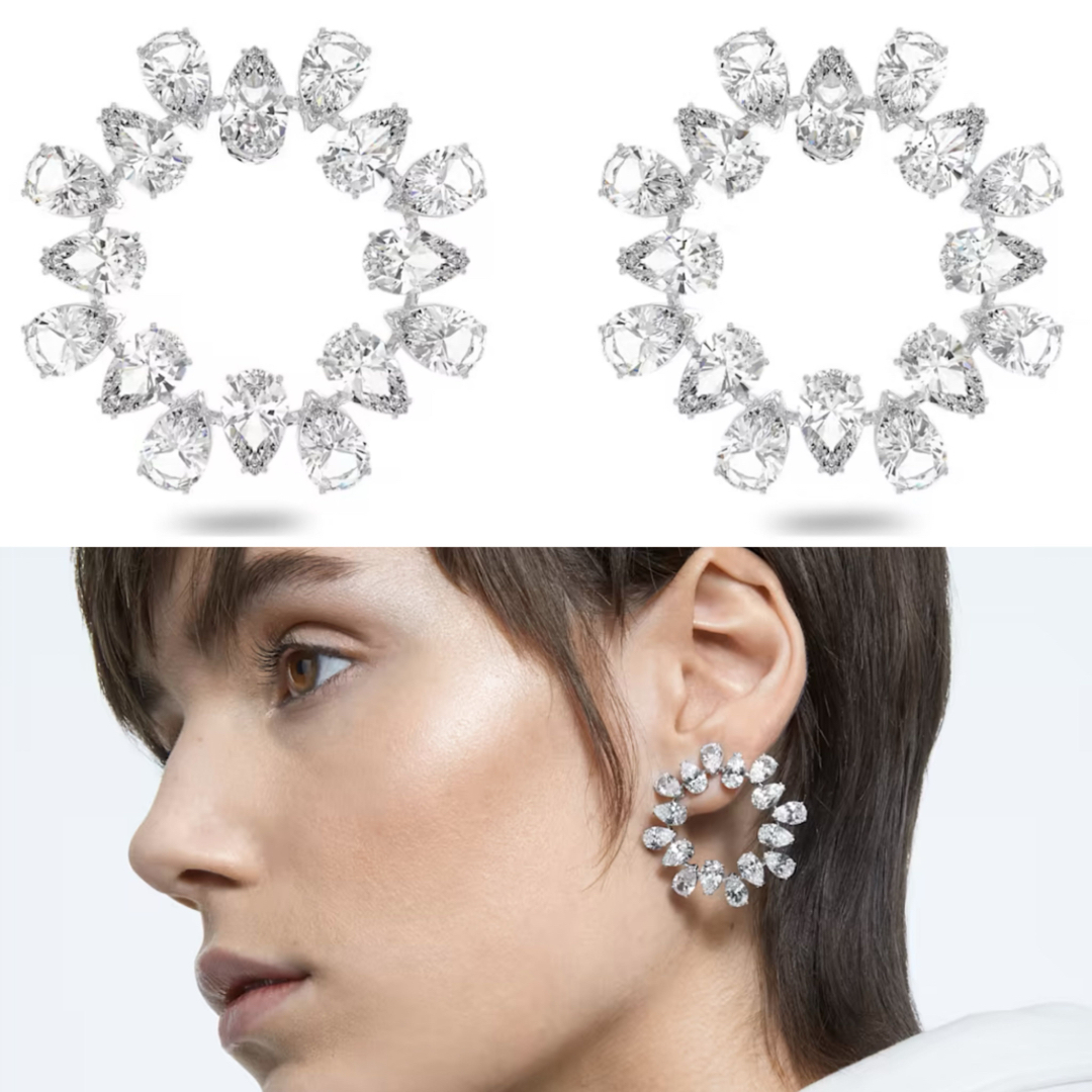 SWAROVSKI(スワロフスキー)のSwarovskiのMilleniaペアカットクリスタルフープピアス レディースのアクセサリー(ピアス)の商品写真